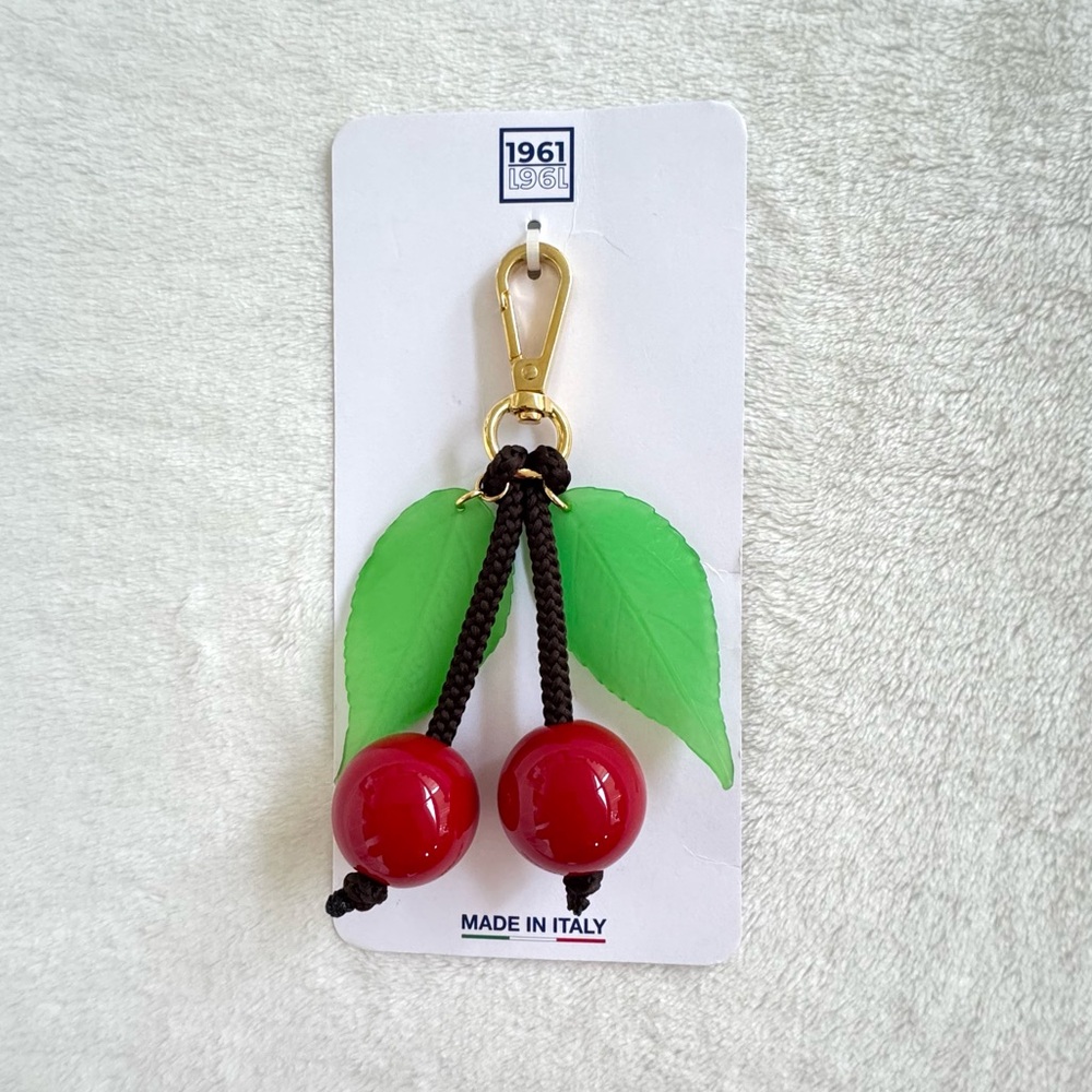 1961 Made in Italy Resin Cherries Bag Charm